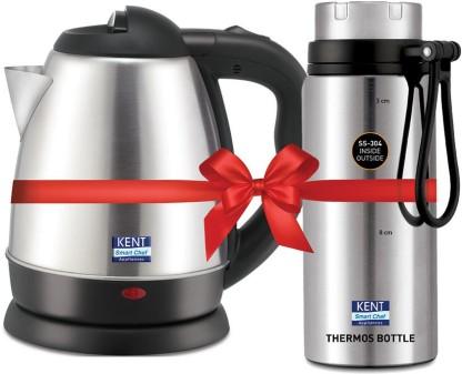 61% Off on Kent 16056 & 16049 Electric Kettle  (1.2 L, Black, Silver) at Rs 975/-
