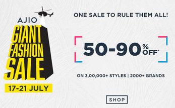 Ajio Giant Fashion Sale - Get Upto 90% Off On Shirts, TShirts, Jeans, Shoes