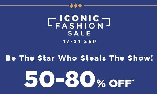 AJIO Iconic Fashion Sale 17th- 21st Sep | Get 50-80% Off