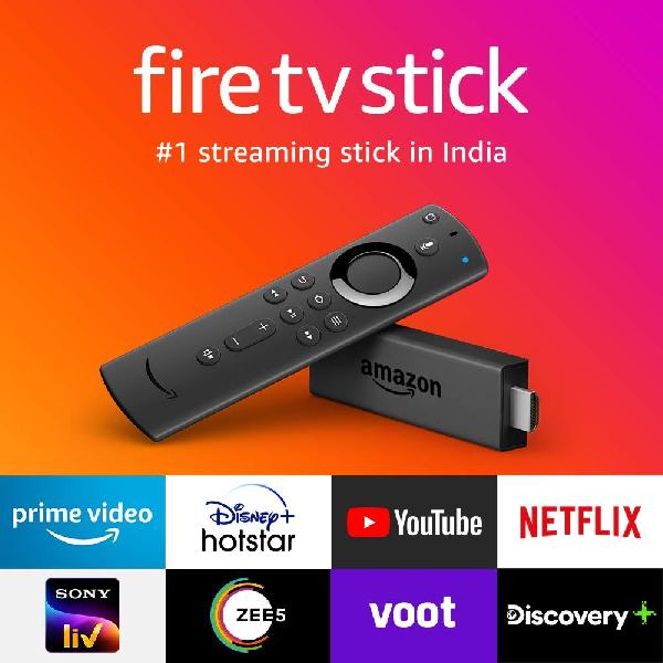 Buy Fire TV Stick streaming media player with Alexa built in, includes all-new Alexa Voice Remote, H