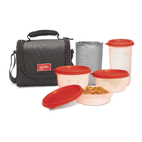 Buy Milton Full Meal Combo 3 Containers Lunch Box - Black at Rs 343/- on Amazon