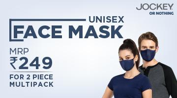 Buy Pack of 2 Jockey Face Mask at Rs 249/-