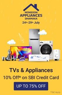 Monsoon appliances dhamaka - Up to 75% Off on Flipkart + Extra 10% Instant Discount