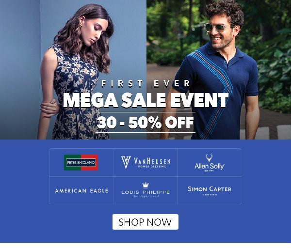 Myntra Mega Sale Event 30 - 50% Off On Top Brands
