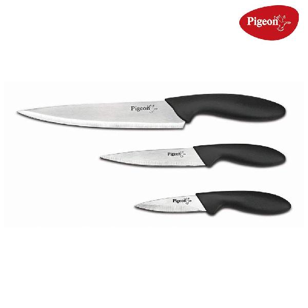 Pigeon by Stovekraft Stainless Steel Kitchen Knives Set, 3-Pieces at Rs 120/-